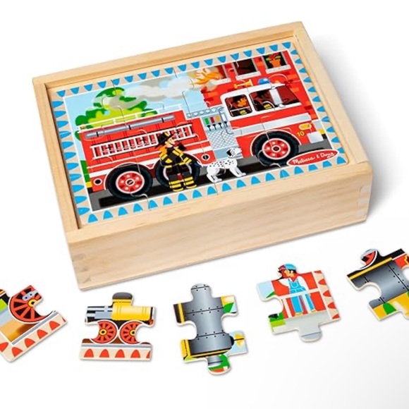 Choice Melissa & Doug 4-in-1 Wooden Puzzles - Pets or Transportation- NEW - Picture 5 of 5